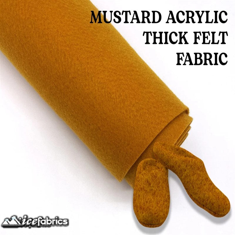 Ice Fabrics Acrylics Felt Fabric By The Roll ( 20 Yards) Wholesale ICE FABRICS Mustard