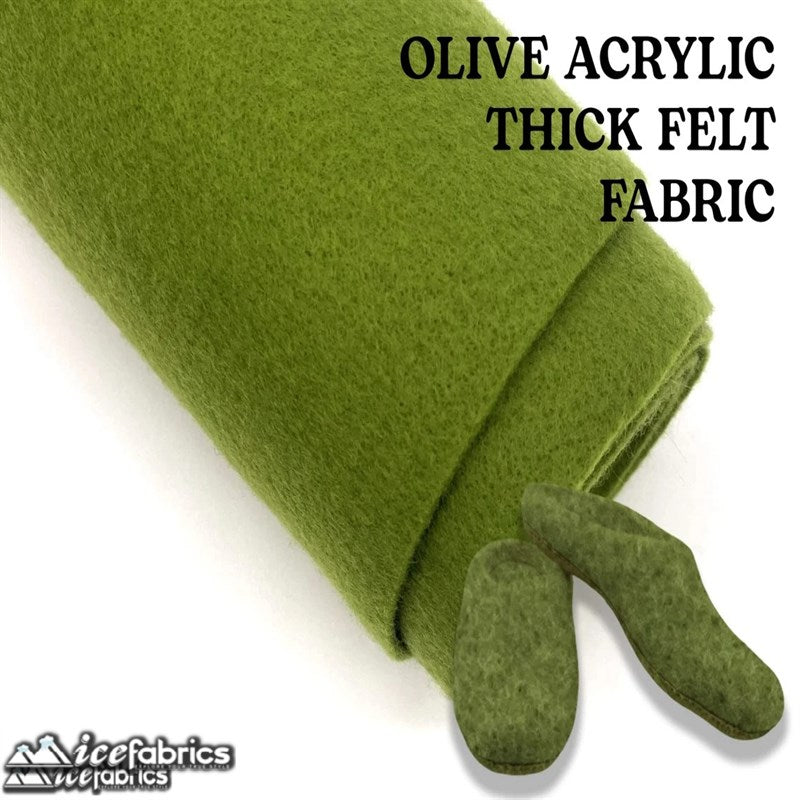 Ice Fabrics Acrylics Felt Fabric By The Roll ( 20 Yards) Wholesale ICE FABRICS Olive