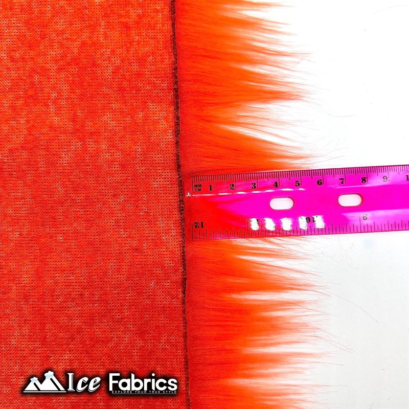 IceFabrics Square Shaggy Long Pile Faux Fur Fabric ICE FABRICS Orange