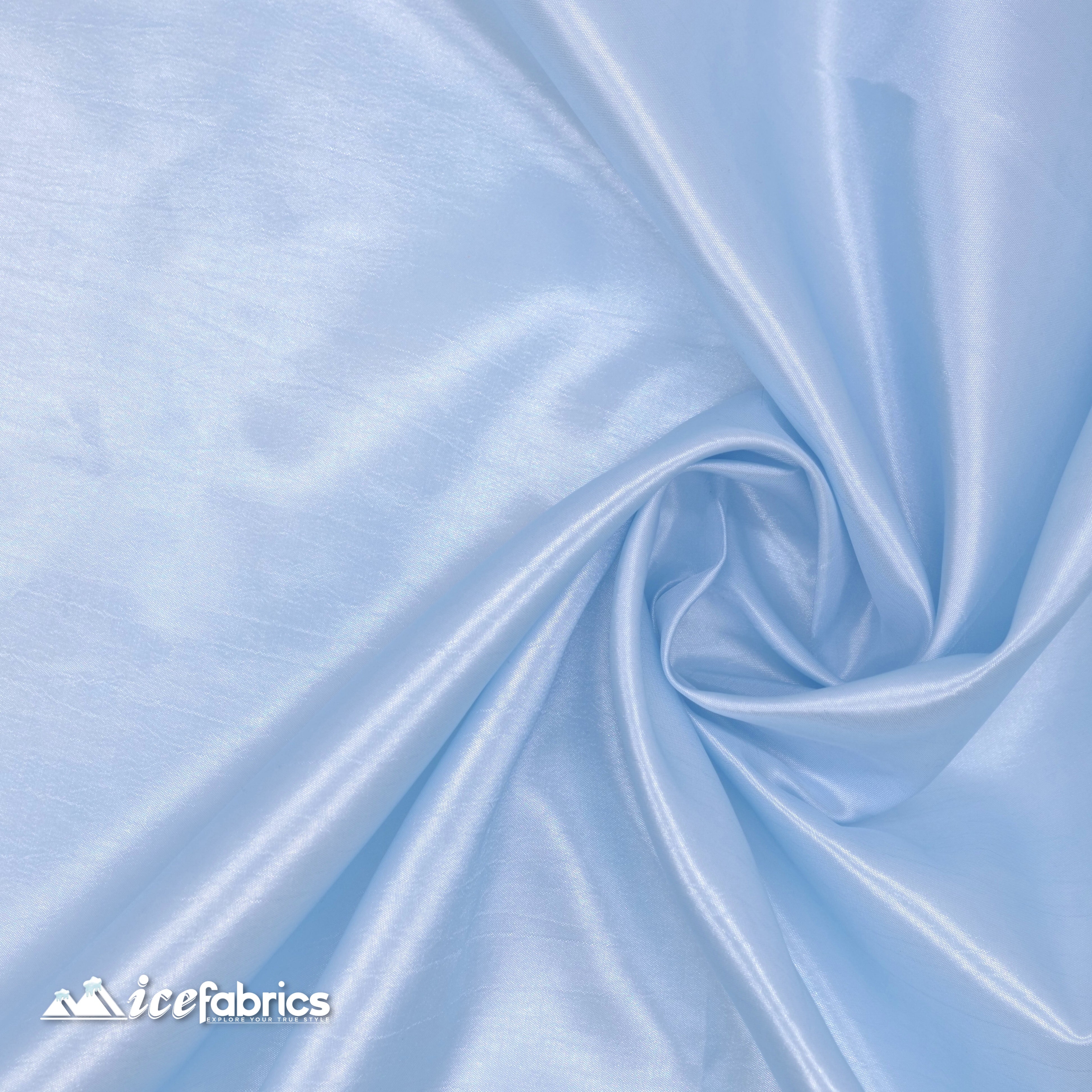 High Quality Solid Taffeta Fabric_ 60" Width_ By The YardTaffeta FabricICEFABRICICE FABRICSSky BlueHigh Quality Solid Taffeta Fabric_ 60" Width_ By The Yard ICEFABRIC Sky Blue