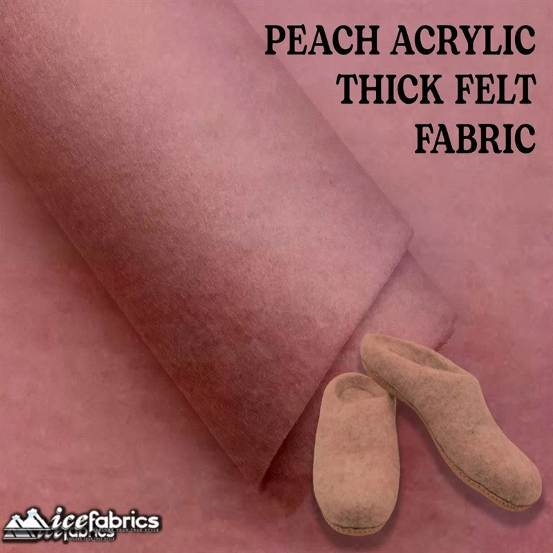 Ice Fabrics Acrylics Felt Fabric By The Roll ( 20 Yards) Wholesale ICE FABRICS Peach