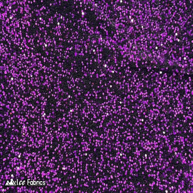 Emma Embroidery Sequins on Velvet Fabric | 2 Way Stretch ICE FABRICS Purple