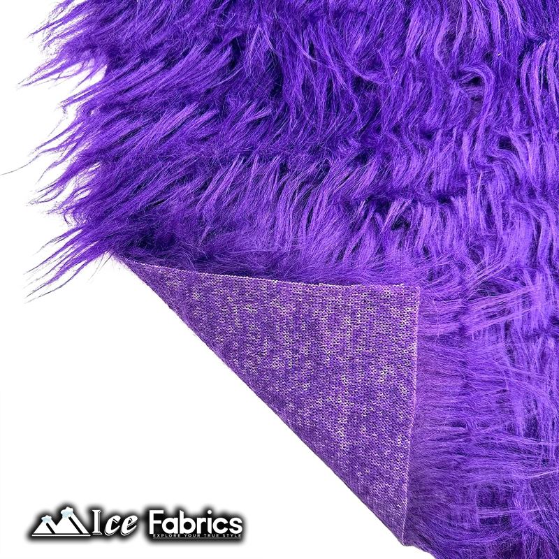 IceFabrics Square Shaggy Long Pile Faux Fur Fabric ICE FABRICS Purple
