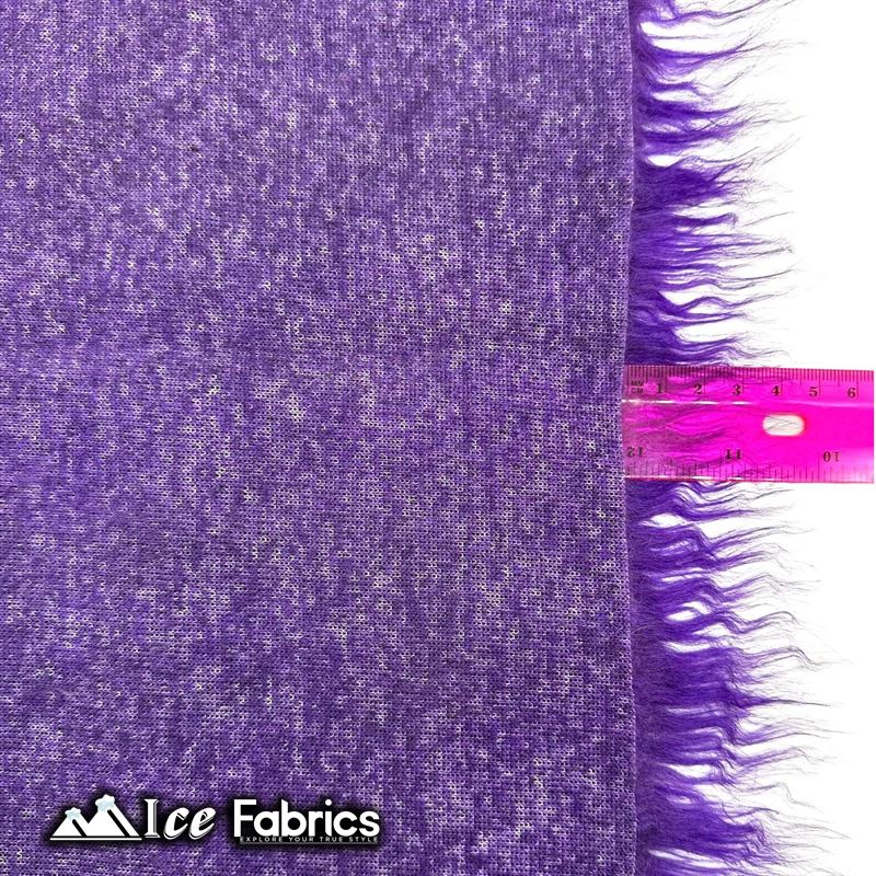 IceFabrics Square Shaggy Long Pile Faux Fur Fabric ICE FABRICS Purple