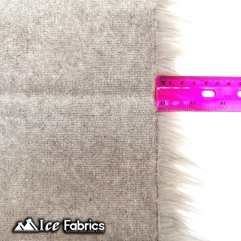 IceFabrics Square Shaggy Long Pile Faux Fur Fabric ICE FABRICS Silver