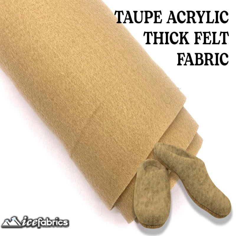 Ice Fabrics Acrylics Felt Fabric By The Roll ( 20 Yards) Wholesale ICE FABRICS Taupe