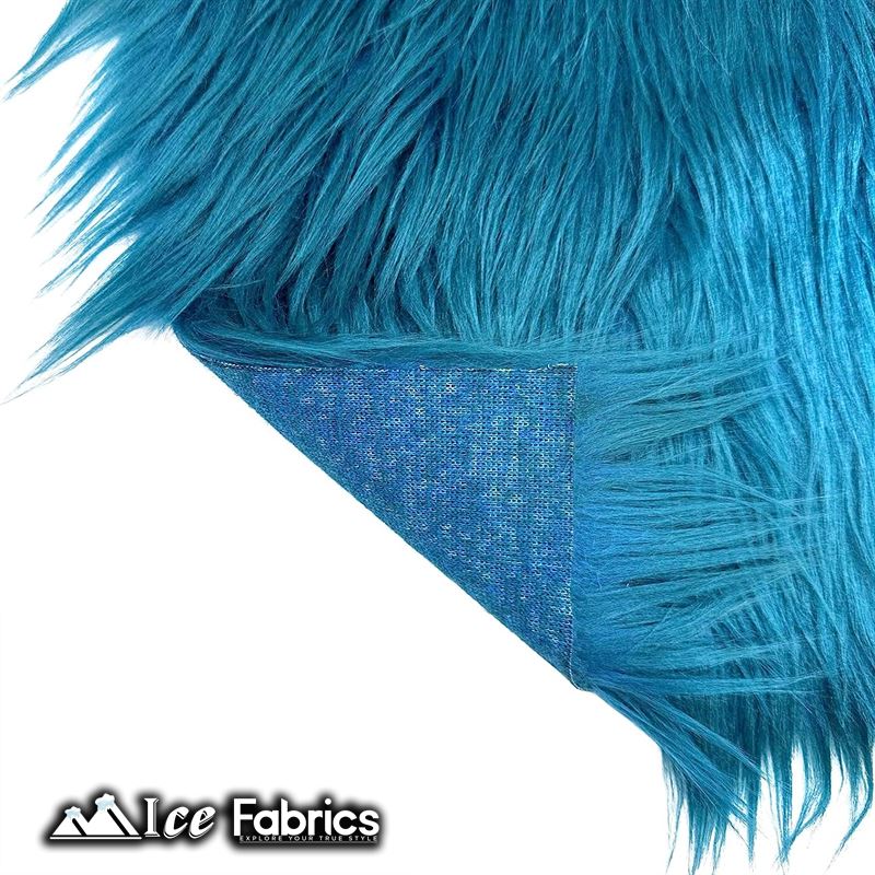 IceFabrics Square Shaggy Long Pile Faux Fur Fabric ICE FABRICS Teal