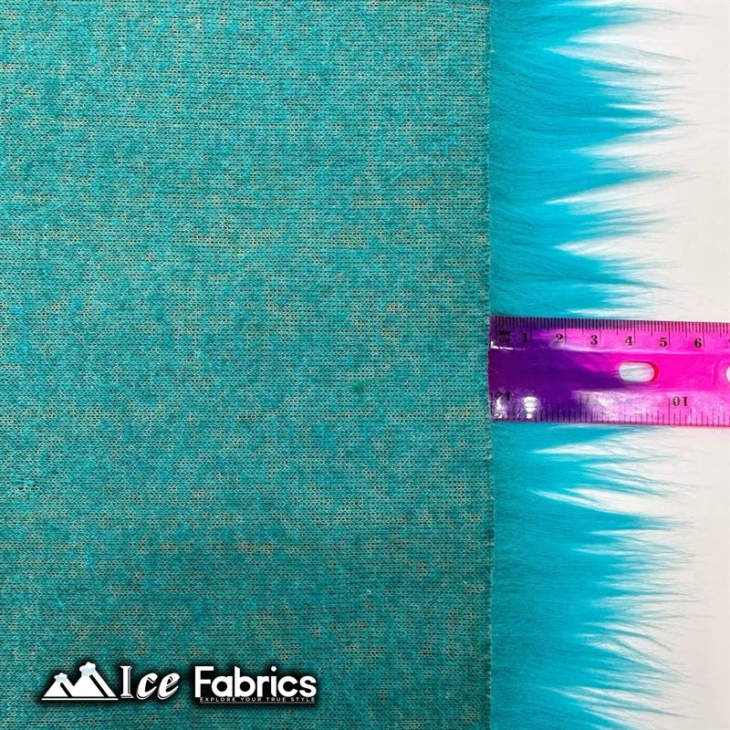 IceFabrics Square Shaggy Long Pile Faux Fur Fabric ICE FABRICS Turquoise