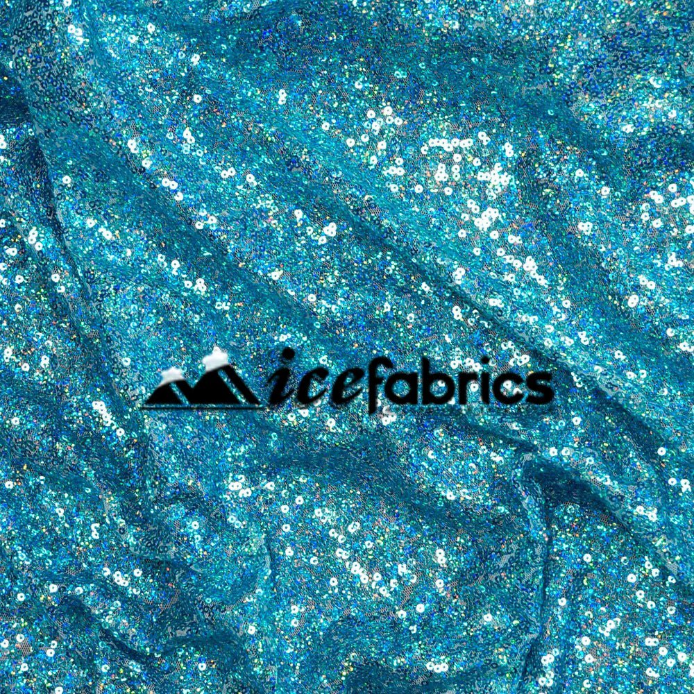 All Over Aqua Blue Mesh Glitz Mini Sequins FabricICE FABRICSICE FABRICSPer YardAll Over Aqua Blue Mesh Glitz Mini Sequins Fabric ICE FABRICS