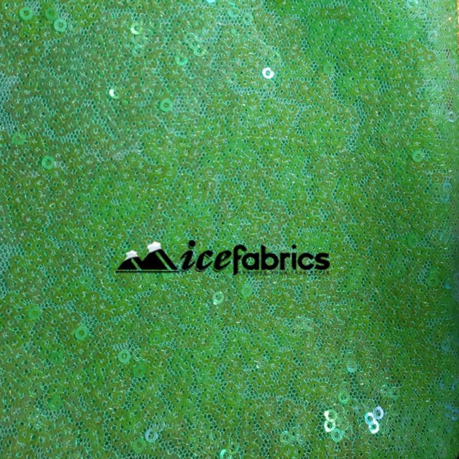 All Over Lime Green Mesh Glitz Mini Sequins FabricICE FABRICSICE FABRICSPer YardAll Over Lime Green Mesh Glitz Mini Sequins Fabric ICE FABRICS