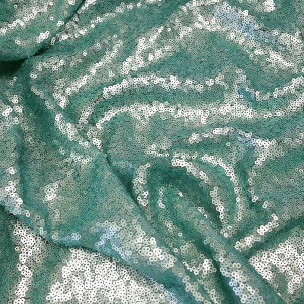 All Over Matte Aqua Mesh Glitz Mini Sequins FabricICE FABRICSICE FABRICSPer YardAll Over Matte Aqua Mesh Glitz Mini Sequins Fabric ICE FABRICS