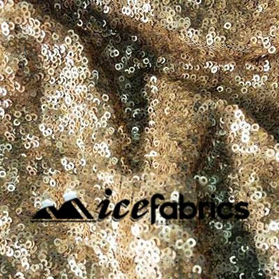 All Over Matte Gold Mesh Glitz Mini Sequins FabricICE FABRICSICE FABRICSPer YardAll Over Matte Gold Mesh Glitz Mini Sequins Fabric ICE FABRICS