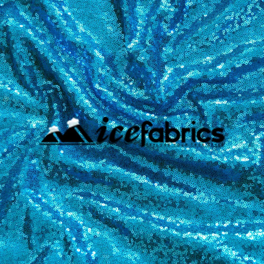 All Over Turquoise Blue Mesh Glitz Mini Sequins FabricICE FABRICSICE FABRICSPer YardAll Over Turquoise Blue Mesh Glitz Mini Sequins Fabric ICE FABRICS