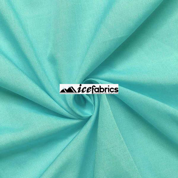 Aqua Blue Poly Cotton Fabric By The Yard (Broadcloth)Cotton FabricICEFABRICICE FABRICSBy The Yard (58" Wide)Aqua Blue Poly Cotton Fabric By The Yard (Broadcloth) ICEFABRIC