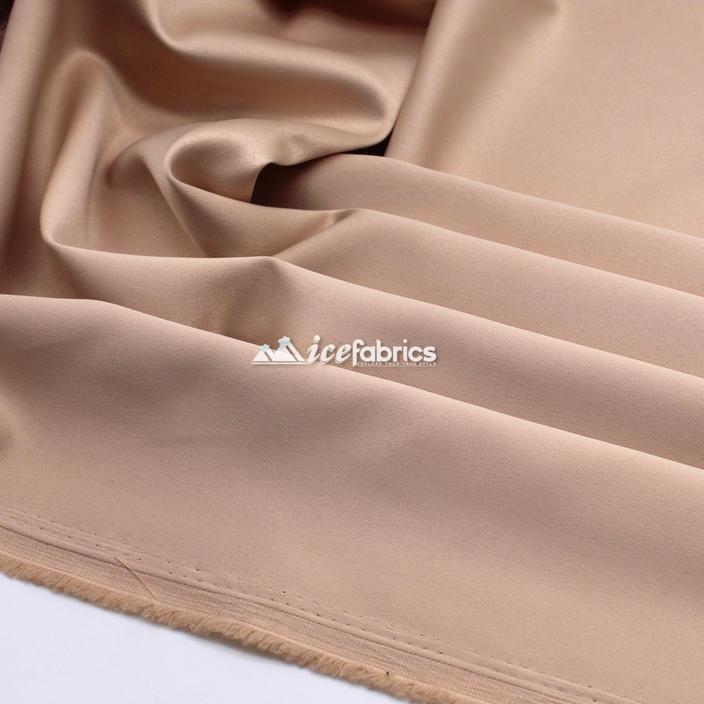 Armani Silk Fabric/ Thick Stretch Satin Fabric/ Spandex Fabric/ ChampagneSatin FabricICEFABRICICE FABRICSChampagnePer YardArmani Silk Fabric/ Thick Stretch Satin Fabric/ Spandex Fabric/ Champagne ICEFABRIC