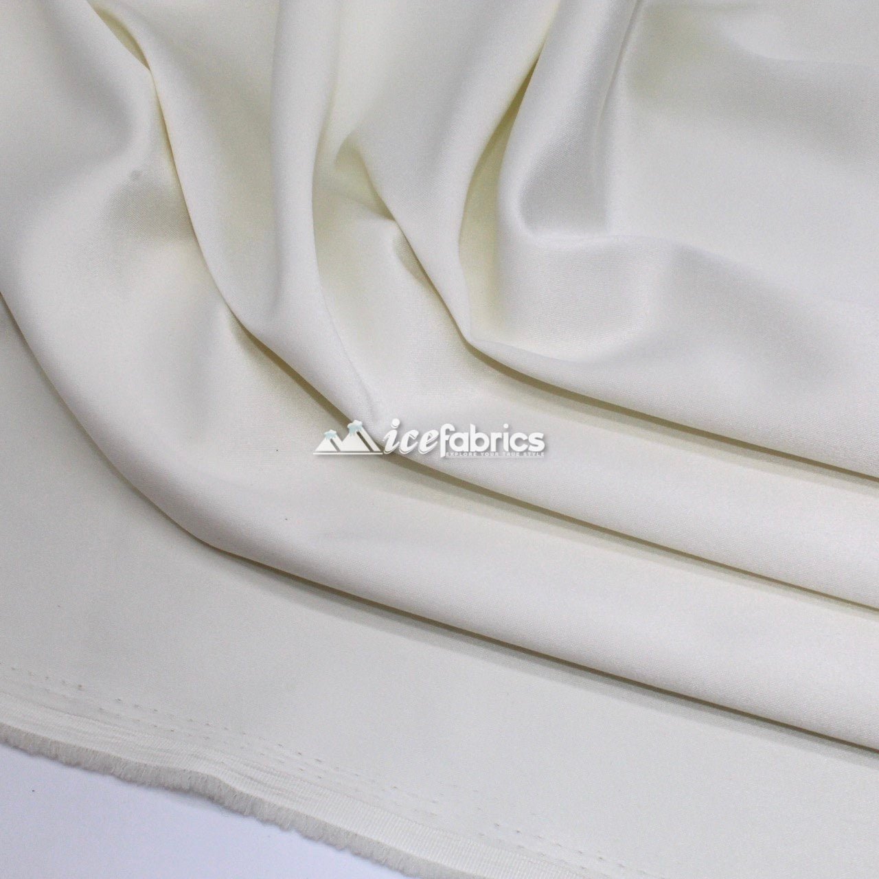 Armani Thick Solid Color Silky Stretch Satin Fabric Sold By The YardSatin FabricICE FABRICSICE FABRICSChampagneArmani Thick Solid Color Silky Stretch Satin Fabric Sold By The Yard ICE FABRICS Ivory