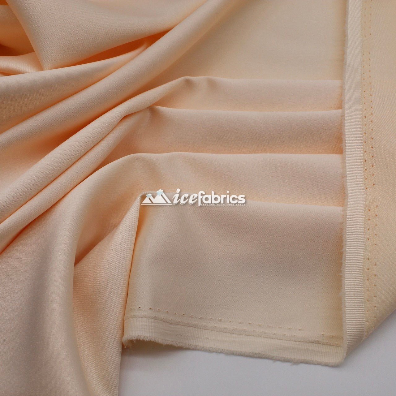 Armani Thick Solid Color Silky Stretch Satin Fabric Sold By The YardSatin FabricICE FABRICSICE FABRICSBlushArmani Thick Solid Color Silky Stretch Satin Fabric Sold By The Yard ICE FABRICS Blush