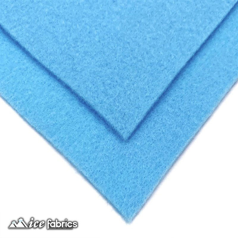 Baby Blue Acrylic Wholesale Felt Fabric 1.6mm ThickICE FABRICSICE FABRICSBy The Roll (72" Wide)Baby Blue Acrylic Wholesale Felt Fabric (20 Yards Bolt ) 1.6mm Thick ICE FABRICS