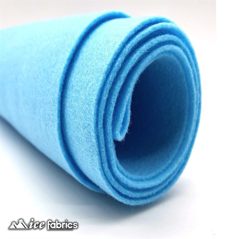 Baby Blue Acrylic Wholesale Felt Fabric 1.6mm ThickICE FABRICSICE FABRICSBy The Roll (72" Wide)Baby Blue Acrylic Wholesale Felt Fabric (20 Yards Bolt ) 1.6mm Thick ICE FABRICS