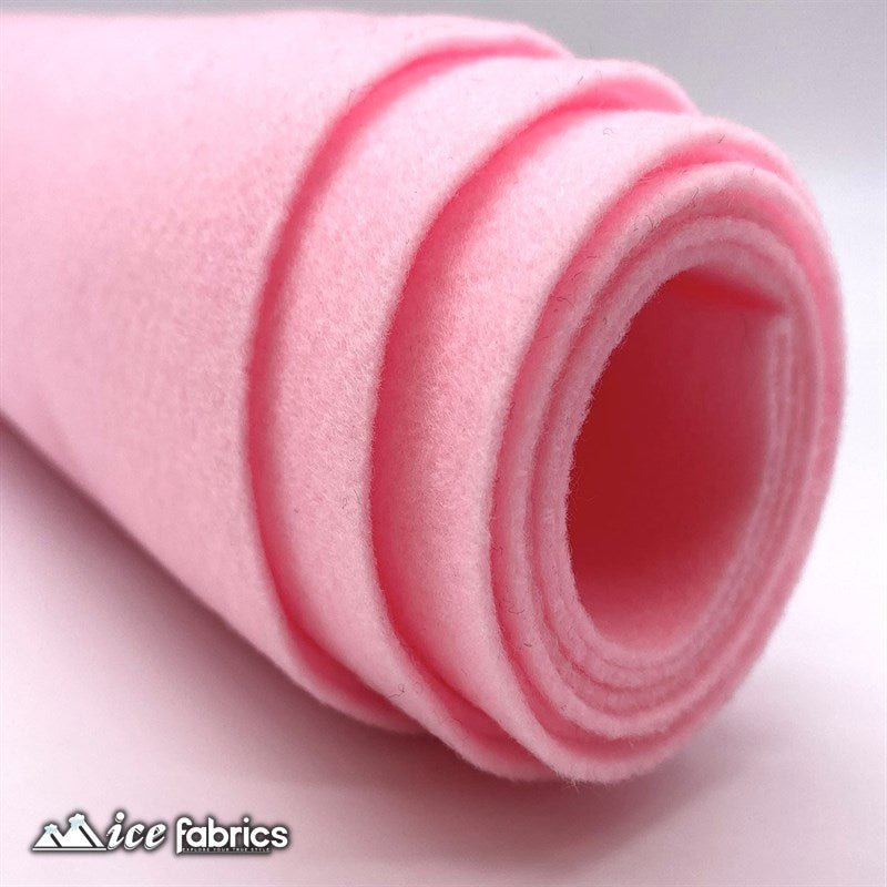 Baby Pink Acrylic Wholesale Felt Fabric 1.6mm ThickICE FABRICSICE FABRICSBy The Roll (72" Wide)Baby Pink Acrylic Wholesale Felt Fabric (20 Yards Bolt ) 1.6mm Thick ICE FABRICS