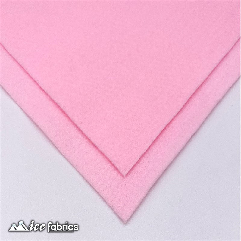 Baby Pink Acrylic Wholesale Felt Fabric 1.6mm ThickICE FABRICSICE FABRICSBy The Roll (72" Wide)Baby Pink Acrylic Wholesale Felt Fabric (20 Yards Bolt ) 1.6mm Thick ICE FABRICS