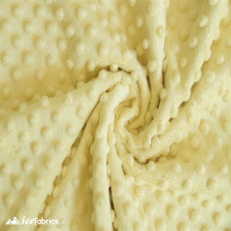 Banana Minky Dot Fabric Blanket FabricMinkyICE FABRICSICE FABRICSBy The Yard (60 inches Wide)Banana Minky Dot Fabric Blanket Fabric ICE FABRICS
