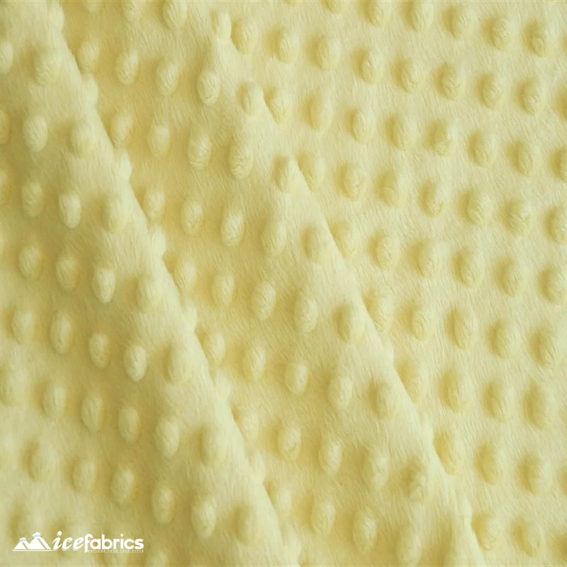 New Colors Dimple Bubble Polka Dot Minky Fabric ICE FABRICS | Banana