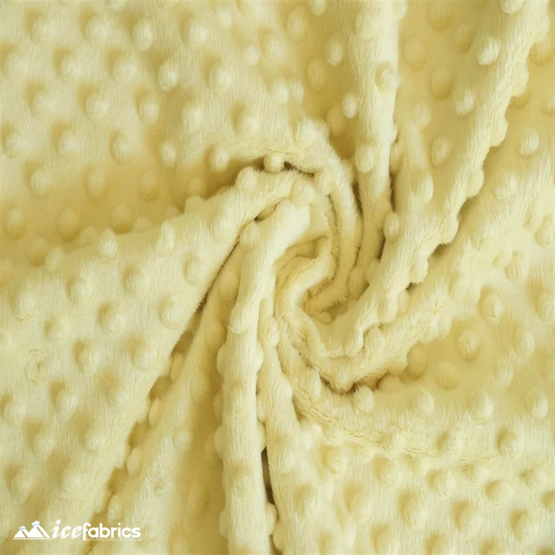 New Colors Dimple Bubble Polka Dot Minky Fabric ICE FABRICS | Banana