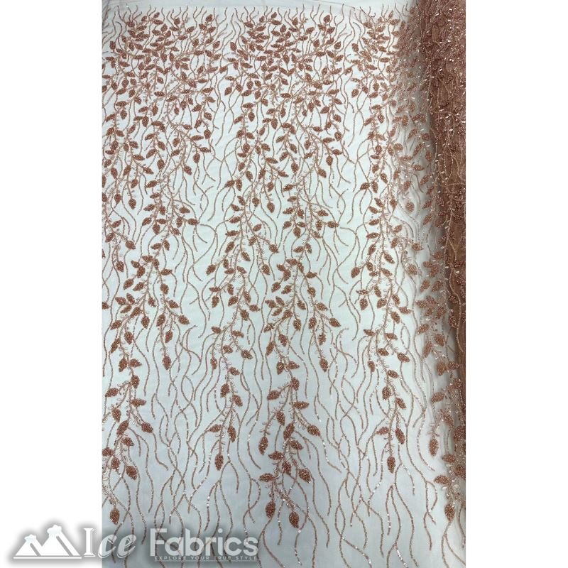 Beautiful Embroidery Floral Lace Sequin Beaded FabricICE FABRICSICE FABRICSBlush PeachBy The Yard (58 inches Wide)Beautiful Embroidery Floral Lace Sequin Beaded Fabric ICE FABRICS Blush Peach