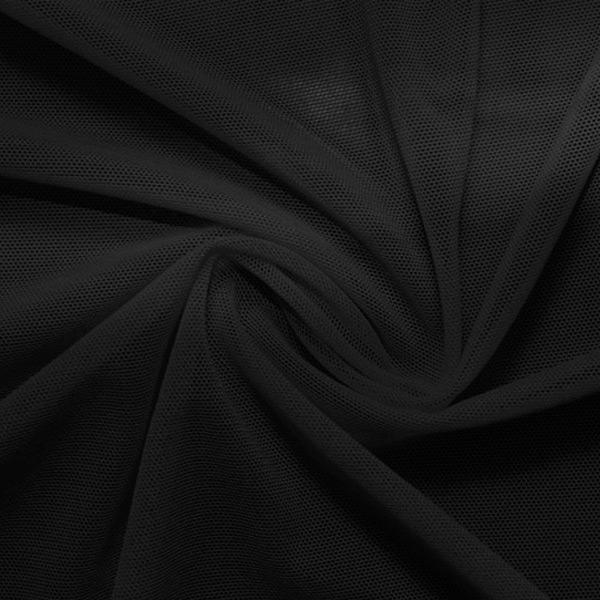 Black Classic Power Mesh 4 Way Stretch Fabric