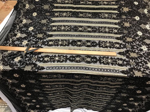 Black Fine Embroidered Sequin 4 Way Stretch Fabric For Wedding Prom Fashion Decorations DressesICE FABRICSICE FABRICSBy The Yard (58" Wide)Black Fine Embroidered Sequin 4 Way Stretch Fabric For Wedding Prom Fashion Decorations Dresses ICE FABRICS