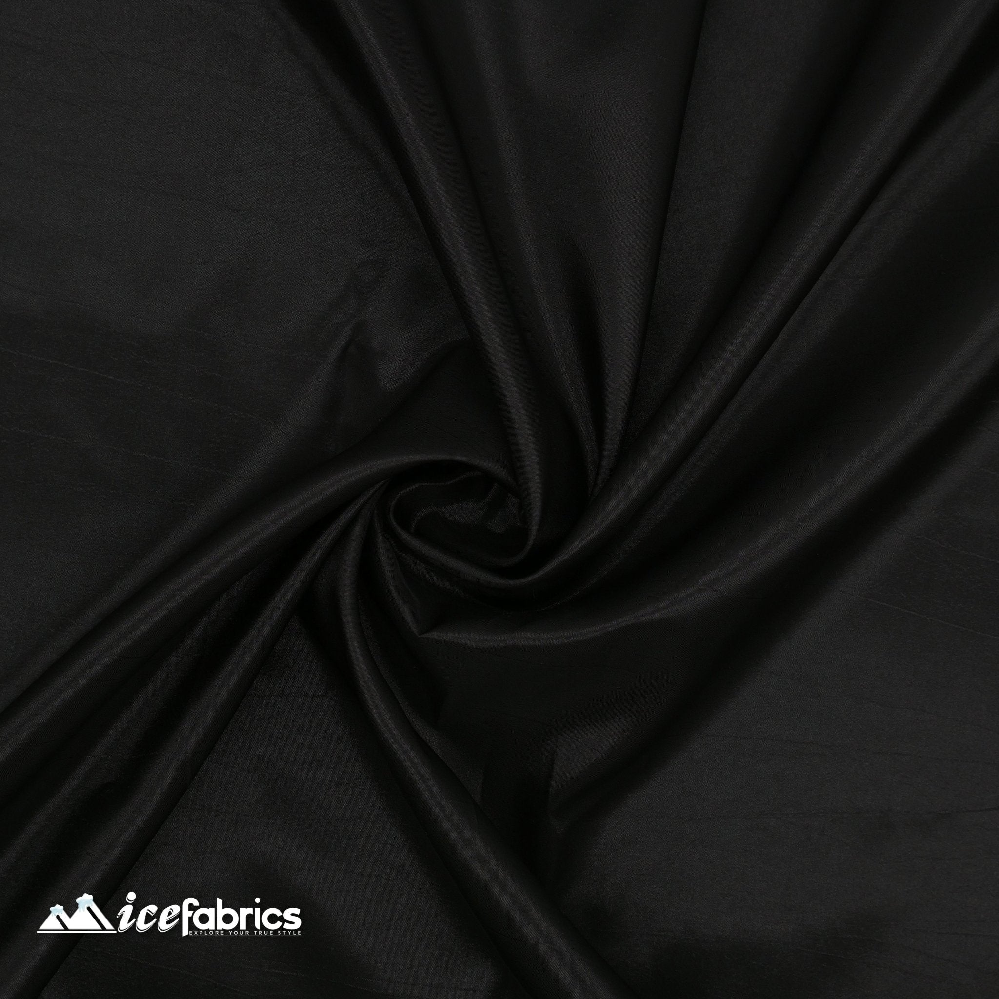 Black Luxury Solid/ Taffeta Fabric / Fashion FabricTaffeta FabricICEFABRICICE FABRICSBlackPer YardBlack Luxury Solid/ Taffeta Fabric / Fashion Fabric ICEFABRIC