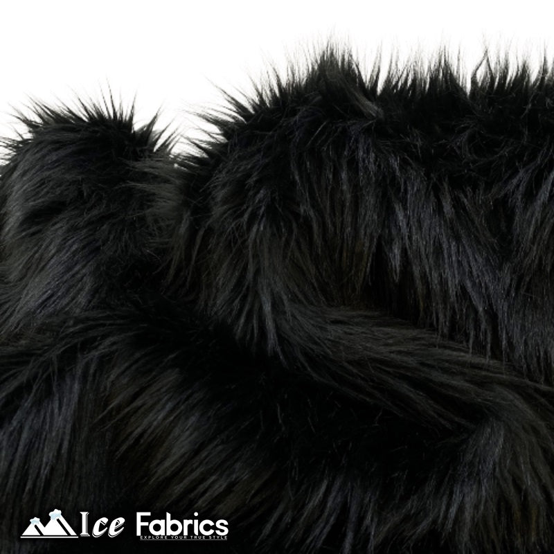 Black Shaggy Mohair Faux Fur Fabric Wholesale (20 Yards Bolt)ICE FABRICSICE FABRICSLong pile 2.5” to 3”20 Yards Roll (60” Wide )Black Shaggy Mohair Faux Fur Fabric Wholesale (20 Yards Bolt) ICE FABRICS