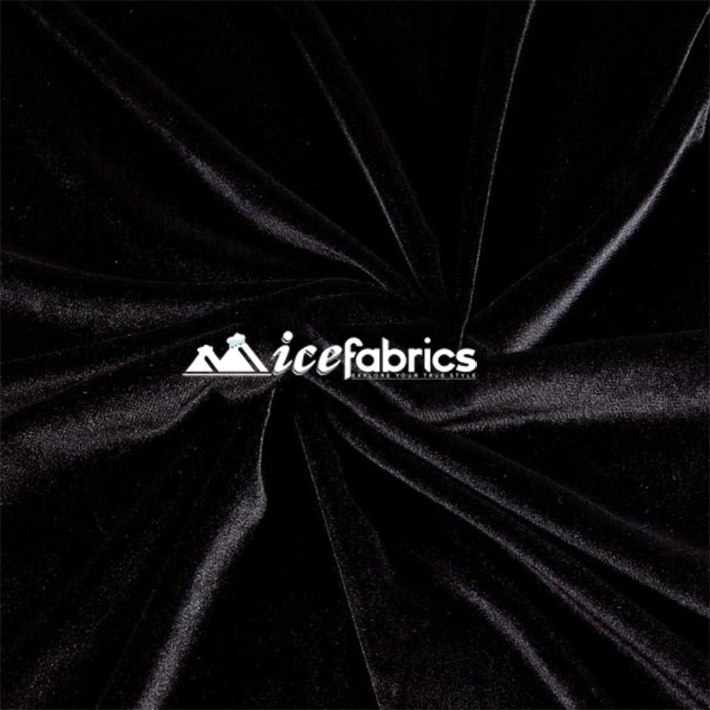 Black Velvet Fabric (By The Yard) Stretch Velvet FabricICE FABRICSICE FABRICSBlack Velvet Fabric (By The Yard) Stretch Velvet Fabric ICE FABRICS