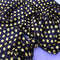 Black/yellow / Silky 1/2 inches/ Polka Dot Fabric / Satin Fabric