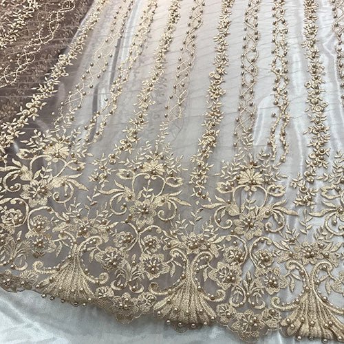 Blush design beaded fabric for bridalICE FABRICSICE FABRICSBlush design beaded fabric for bridal ICE FABRICS