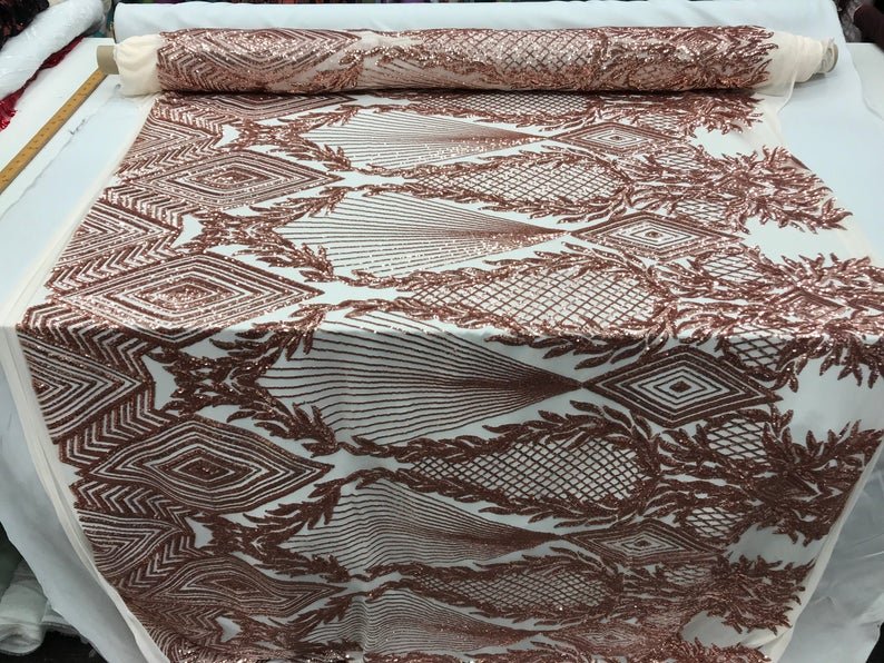 Bridal Fashion 4 Way Stretch Sequin Fabric Sold By The Yard For Wedding DressesICE FABRICSICE FABRICSBlushBy The Yard (58" Wide)Bridal Fashion 4 Way Stretch Sequin Fabric Sold By The Yard For Wedding Dresses ICE FABRICS Blush