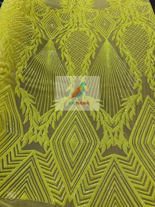 Bridal Fashion 4 Way Stretch Sequin Fabric Sold By The Yard For Wedding DressesICE FABRICSICE FABRICSYellowBy The Yard (58" Wide)Bridal Fashion 4 Way Stretch Sequin Fabric Sold By The Yard For Wedding Dresses ICE FABRICS Yellow