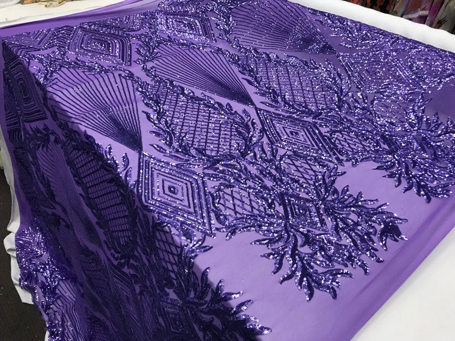Bridal Fashion 4 Way Stretch Sequin Fabric Sold By The Yard For Wedding DressesICE FABRICSICE FABRICSBlushBy The Yard (58" Wide)Bridal Fashion 4 Way Stretch Sequin Fabric Sold By The Yard For Wedding Dresses ICE FABRICS Purple