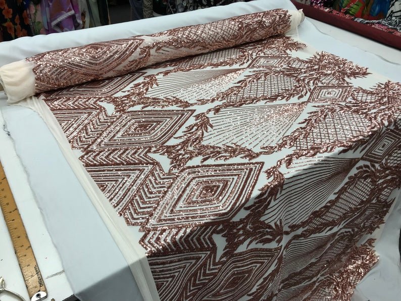 Bridal Fashion 4 Way Stretch Sequin Fabric Sold By The Yard For Wedding DressesICE FABRICSICE FABRICSHunter GreenBy The Yard (58" Wide)Bridal Fashion 4 Way Stretch Sequin Fabric Sold By The Yard For Wedding Dresses ICE FABRICS Blush