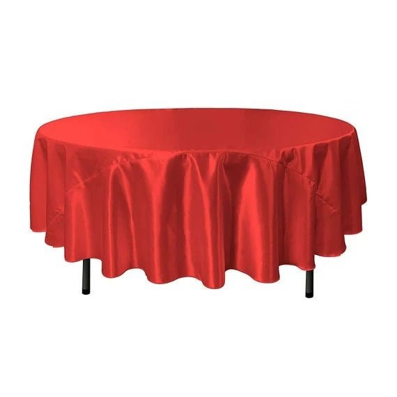 Bridal Satin Round Tablecloth, 90-Inch, Wedding Prom Decoration Outdoor Birthday Party, DJ Party, And Dining Tables DecorICE FABRICSICE FABRICSRedBridal Satin Round Tablecloth, 90-Inch, Wedding Prom Decoration Outdoor Birthday Party, DJ Party, And Dining Tables Decor ICE FABRICS Red