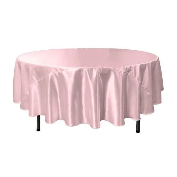 Bridal Satin Round Tablecloth, 90-Inch, Wedding Prom Decoration Outdoor Birthday Party, DJ Party, And Dining Tables DecorICE FABRICSICE FABRICSLight PinkBridal Satin Round Tablecloth, 90-Inch, Wedding Prom Decoration Outdoor Birthday Party, DJ Party, And Dining Tables Decor ICE FABRICS Light Pink