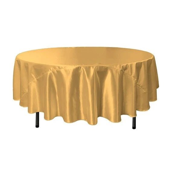 Bridal Satin Round Tablecloth, 90-Inch, Wedding Prom Decoration Outdoor Birthday Party, DJ Party, And Dining Tables DecorICE FABRICSICE FABRICSGoldBridal Satin Round Tablecloth, 90-Inch, Wedding Prom Decoration Outdoor Birthday Party, DJ Party, And Dining Tables Decor ICE FABRICS Gold