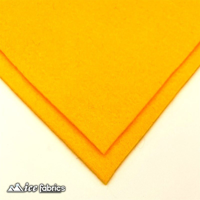 Bright Gold Acrylic Wholesale Felt Fabric 1.6mm ThickICE FABRICSICE FABRICSBy The Roll (72" Wide)Bright Gold Acrylic Wholesale Felt Fabric (20 Yards Bolt ) 1.6mm Thick ICE FABRICS