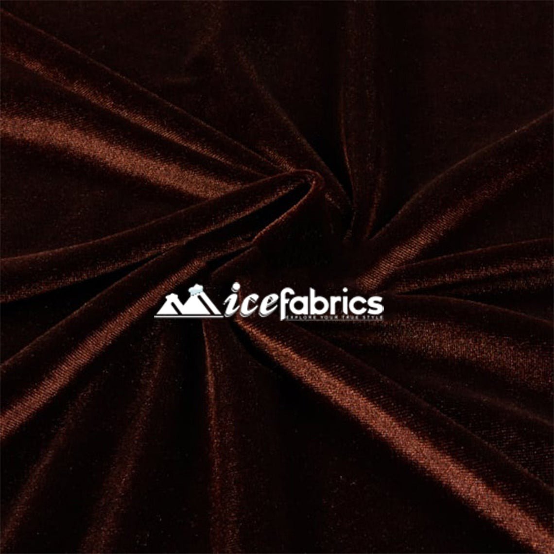 Brown Stretch Velvet Fabric _ Spandex FabricVelvet FabricICE FABRICSICE FABRICSBrown Stretch Velvet Fabric _ Spandex Fabric ICE FABRICS