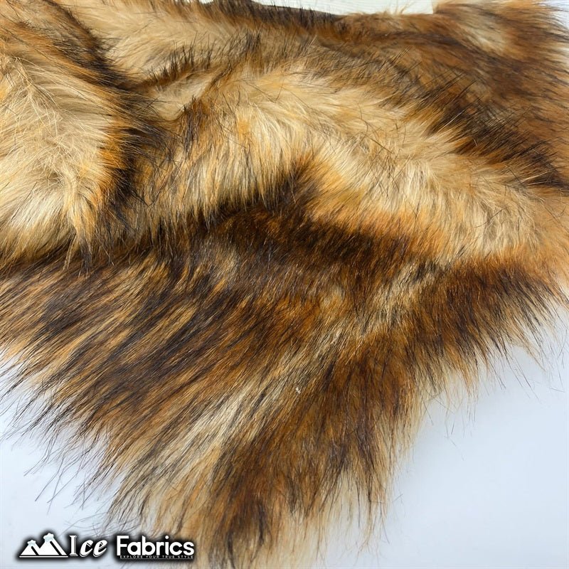 Brown Wolf Canadian Faux Fur Fabric Long Pile Fur MaterialICE FABRICSICE FABRICSBy The Yard (60" Wide)Brown Wolf Canadian Faux Fur Fabric Long Pile Fur Material ICE FABRICS