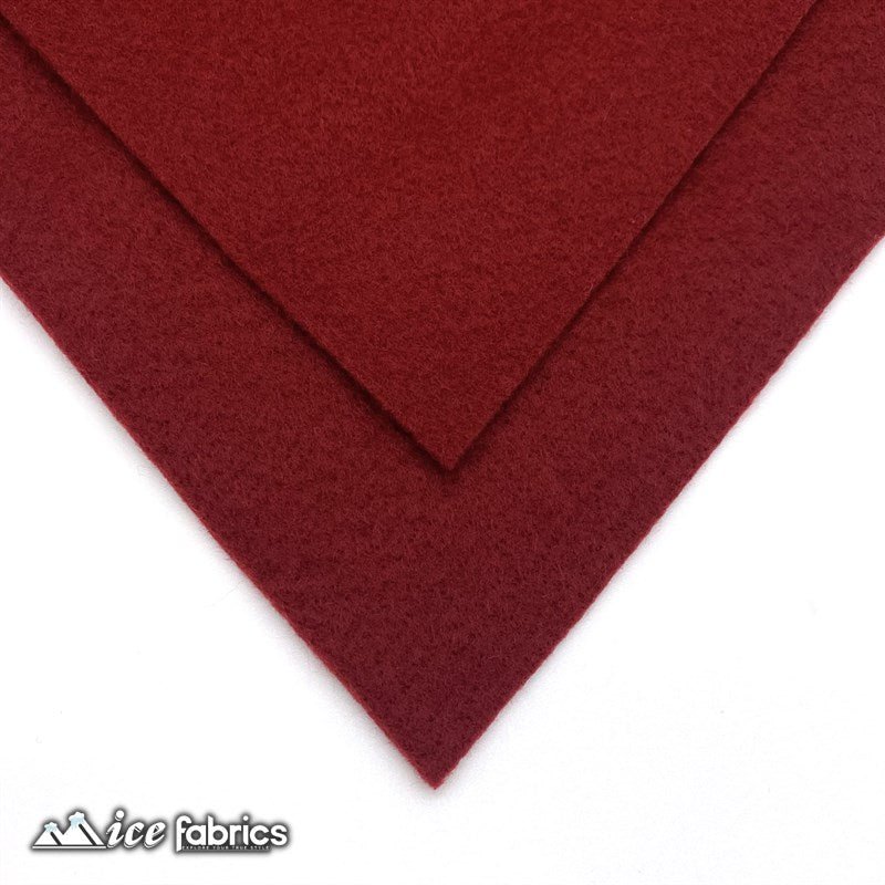 Burgundy Acrylic Wholesale Felt Fabric 1.6mm ThickICE FABRICSICE FABRICSBy The Roll (72" Wide)Burgundy Acrylic Wholesale Felt Fabric (20 Yards Bolt ) 1.6mm Thick ICE FABRICS