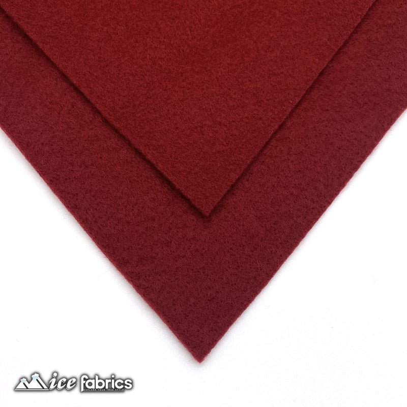 Burgundy Felt Material Acrylic Felt Material 1.6mm ThickICE FABRICSICE FABRICS4”X4”InchesBurgundy Felt Material Acrylic Felt Material 1.6mm Thick ICE FABRICS