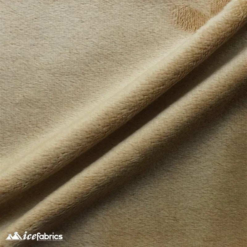Camel Minky Solid 3mm Pile Blanket FabricICE FABRICSICE FABRICSBy The Yard (60 inches Wide)Camel Ultra Soft 3mm Minky Fabric Faux Fur ICE FABRICS