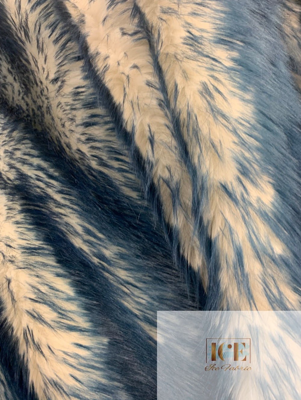 Canadian Fox 2 Tone Shaggy Long Pile Faux Fur Fabric For Blankets, Costumes, Bed SpreadICEFABRICICE FABRICSNavy BlueBy The Yard (60 inches Wide)Canadian Fox 2 Tone Shaggy Long Pile Faux Fur Fabric For Blankets, Costumes, Bed Spread ICEFABRIC Navy Blue